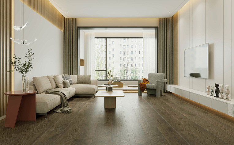 hardwood flooring in modern living room