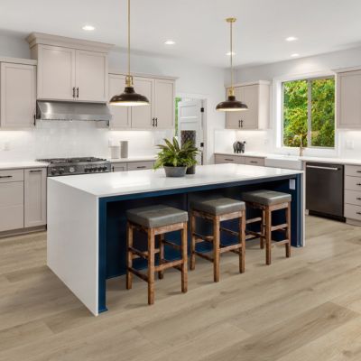 hardwood floors in a modern Charlottetown kitchen